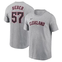 Nike Shane Bieber Cleveland Guardians Fuse Name  Number T-Shirt
