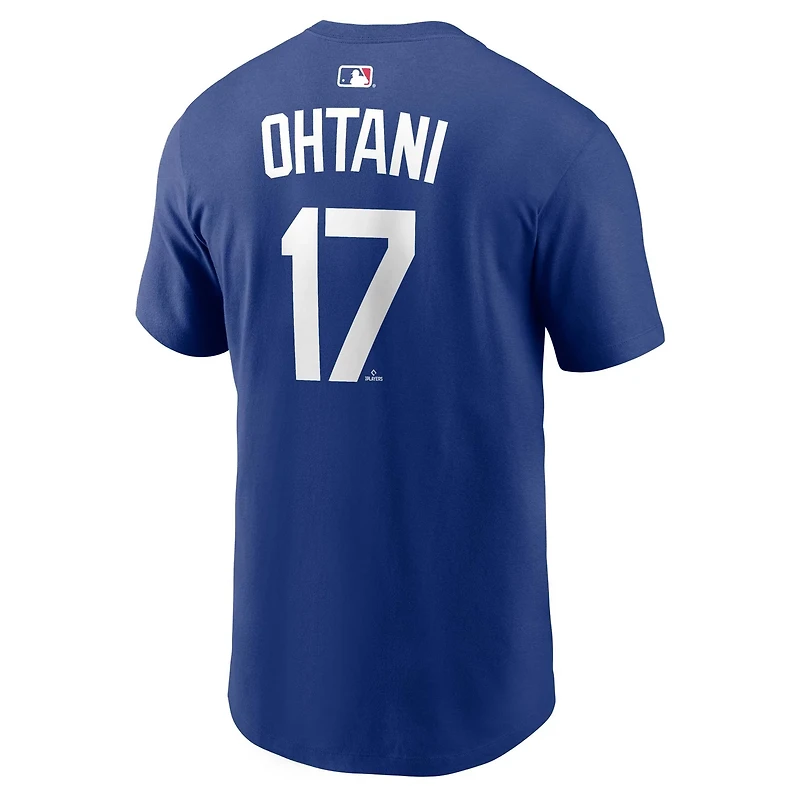 Nike Shohei Ohtani Los Angeles Dodgers Home Name  Number T-Shirt