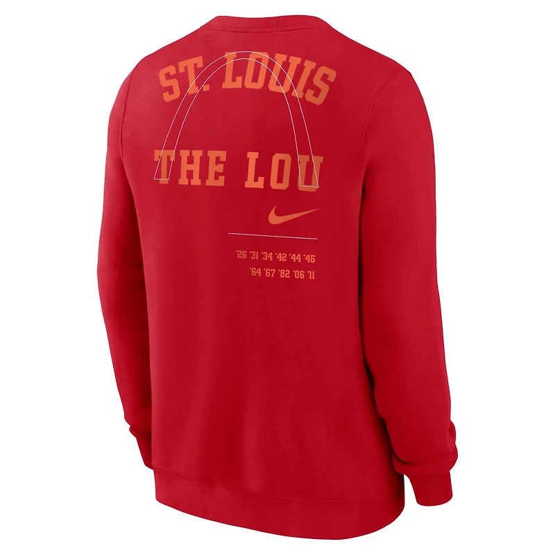Nike St Louis Cardinals Statement Ball Game Fleece Pullover Sweatshirt