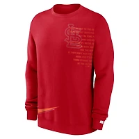 Nike St Louis Cardinals Statement Ball Game Fleece Pullover Sweatshirt