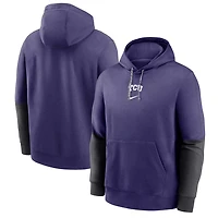 Nike TCU Horned Frogs 2024 Sideline Club Fleece Pullover Hoodie