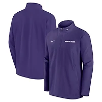 Nike TCU Horned Frogs 2024 Sideline Coach Quarter-Zip Hoodie Jacket