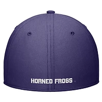 Nike TCU Horned Frogs 2024 Sideline Rise Swoosh Flex Hat