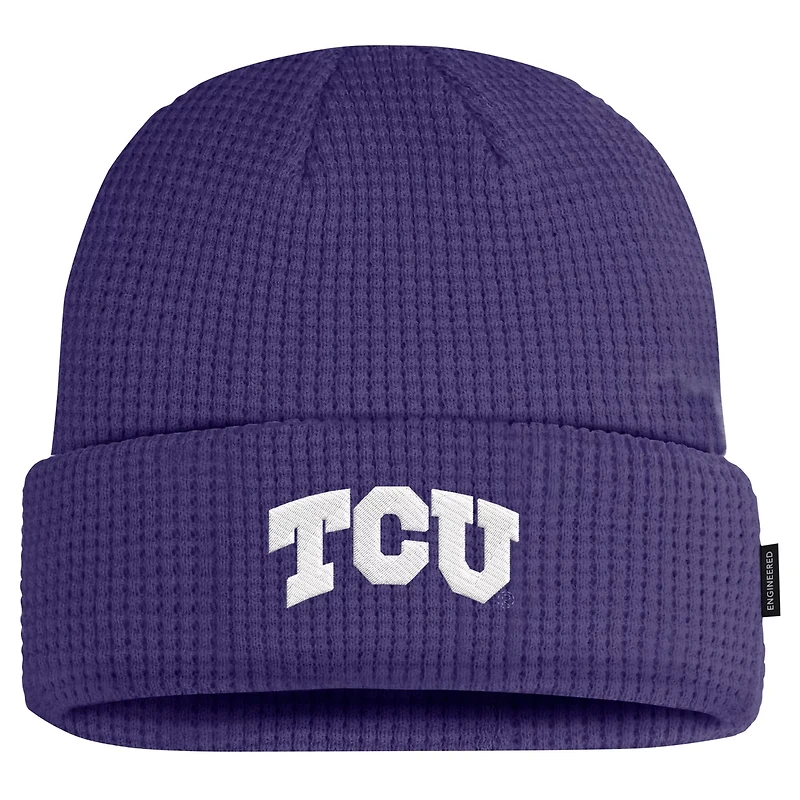 Nike TCU Horned Frogs 2024 Sideline Terra Cuffed Knit Hat