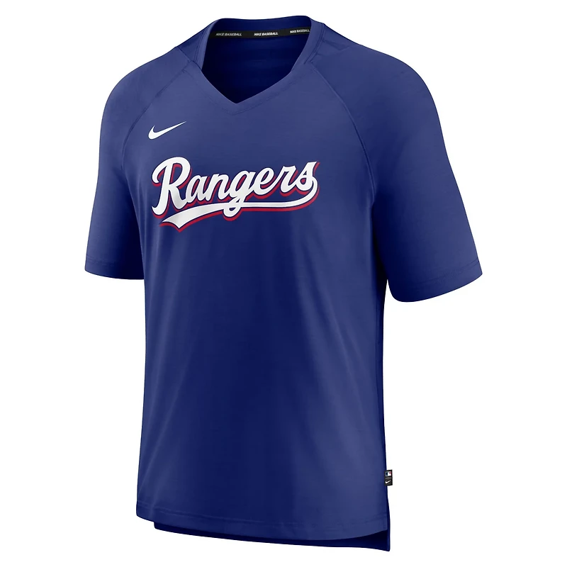 Nike Texas Rangers Authentic Collection Pregame Raglan Performance V-Neck T-Shirt