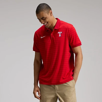 Nike Texas Rangers Authentic Collection Striped Victory Dri-FIT Polo