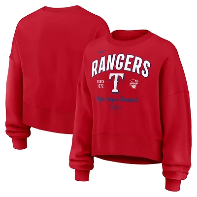 Nike Texas Rangers Oversized High Hip Pullover Sweatshirt