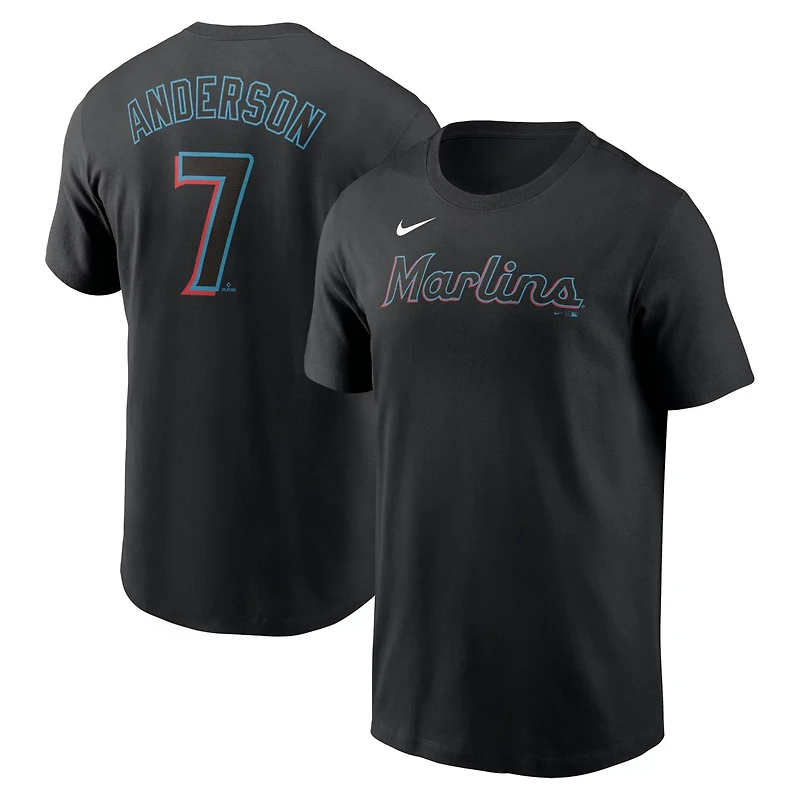 Nike Tim Anderson Miami Marlins Fuse Name  Number T-Shirt