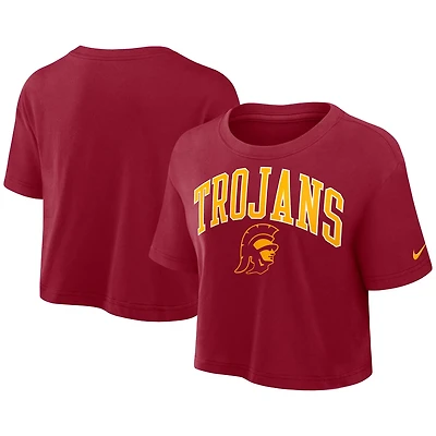 Nike USC Trojans Athletic Prep Arch Performance Cropped T-Shirt