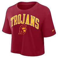 Nike USC Trojans Athletic Prep Arch Performance Cropped T-Shirt