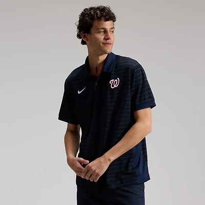 Nike Washington Nationals Authentic Collection Striped Victory Dri-FIT Polo