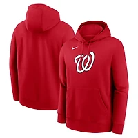 Nike Washington Nationals Logo Club Fleece Pullover Hoodie