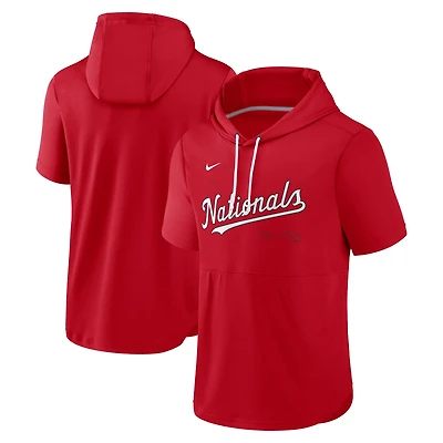 Nike Washington Nationals Springer Short Sleeve Team Pullover Hoodie