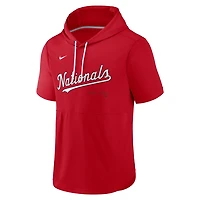 Nike Washington Nationals Springer Short Sleeve Team Pullover Hoodie