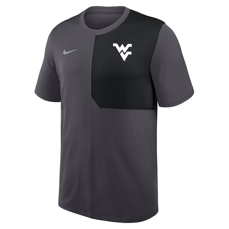 Nike West Virginia Mountaineers 2025 Sideline UV Performance Coach T-Shirt