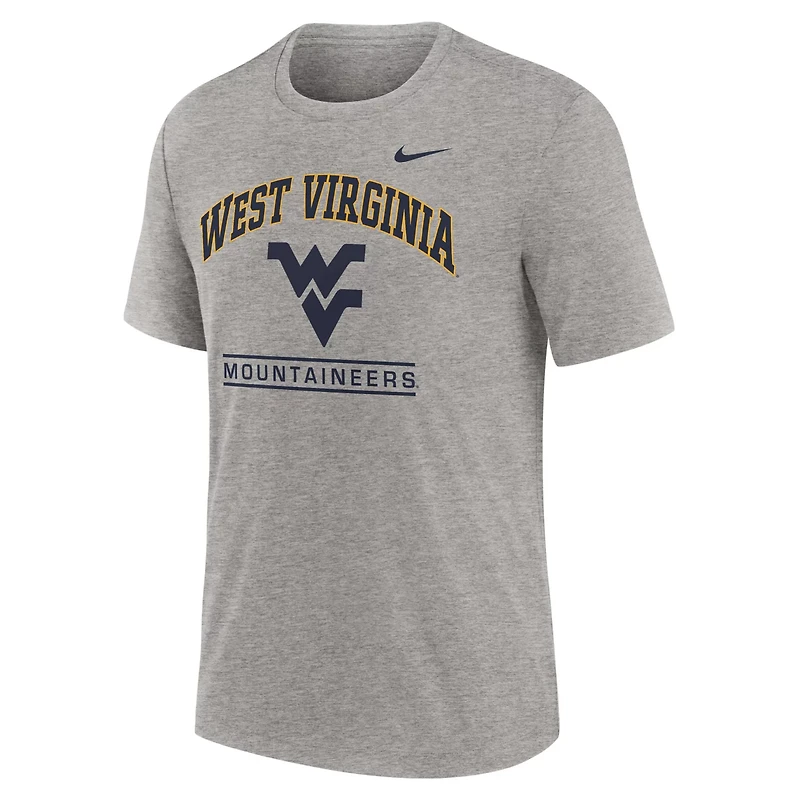 Nike West Virginia Mountaineers Arch Over Logo Tri-Blend T-Shirt