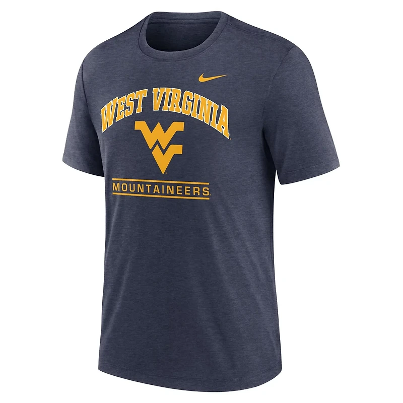 Nike West Virginia Mountaineers Arch Over Logo Tri-Blend T-Shirt