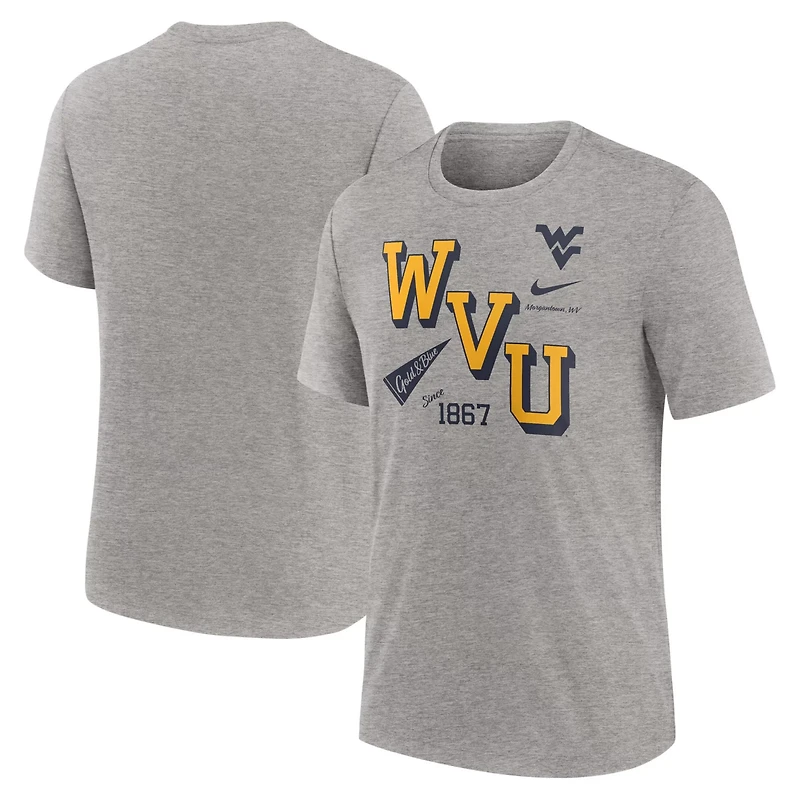 Nike West Virginia Mountaineers Blitz Roll Call Tri-Blend T-Shirt