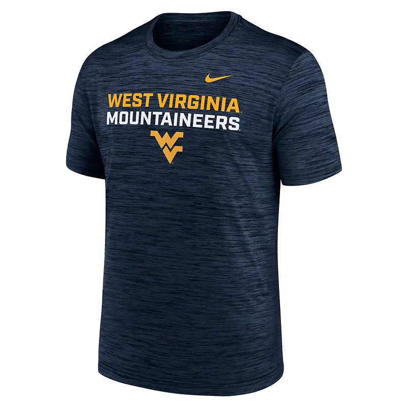 Nike West Virginia Mountaineers Campus Center Stack Velocity Performance T-Shirt