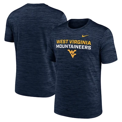 Nike West Virginia Mountaineers Campus Center Stack Velocity Performance T-Shirt