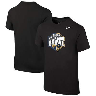 Nike West Virginia Mountaineers vs Pitt Panthers 2023 Backyard Brawl Logo T-Shirt