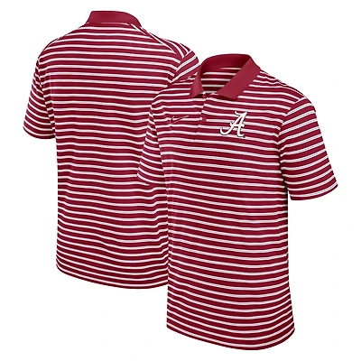 Nike White Alabama Crimson Tide Primetime Victory Striped Performance Polo