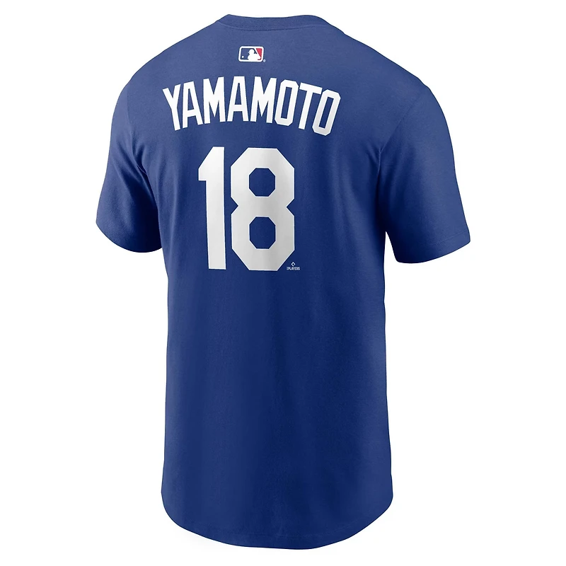 Nike Yoshinobu Yamamoto Los Angeles Dodgers Home Name Number T-Shirt