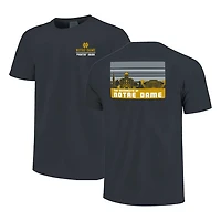 Notre Dame Fighting Irish Striped Campus Skyline T-Shirt