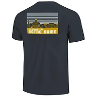 Notre Dame Fighting Irish Striped Campus Skyline T-Shirt
