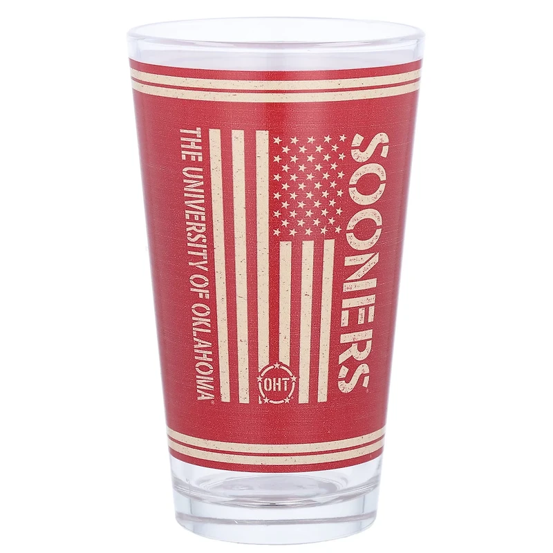 Oklahoma Sooners 16oz OHT Military Appreciation Pint Glass