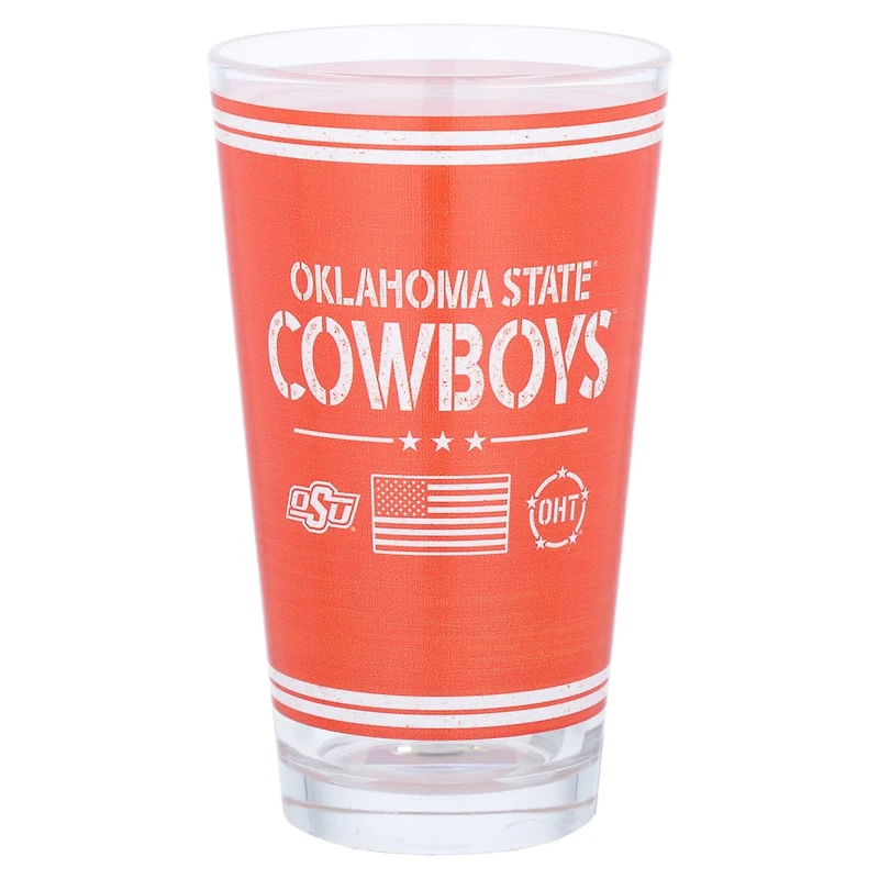 Oklahoma State Cowboys 16oz OHT Military Appreciation Pint Glass