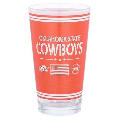 Oklahoma State Cowboys 16oz OHT Military Appreciation Pint Glass