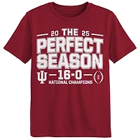 Outerstuff Indiana Hoosiers College Football Playoff 2025 National Champions Perfect Season T-Shirt