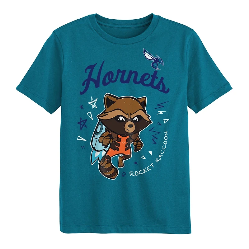 Preschool Charlotte Hornets Two-Piece Guardians Of The Galaxy T-Shirt Set