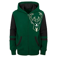 Preschool Milwaukee Bucks Straight To The League Full-Zip Hoodie