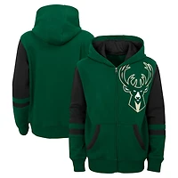 Preschool Milwaukee Bucks Straight To The League Full-Zip Hoodie