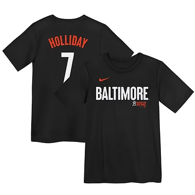 Preschool Nike Jackson Holliday Baltimore Orioles City Connect Player Name  Number T-Shirt