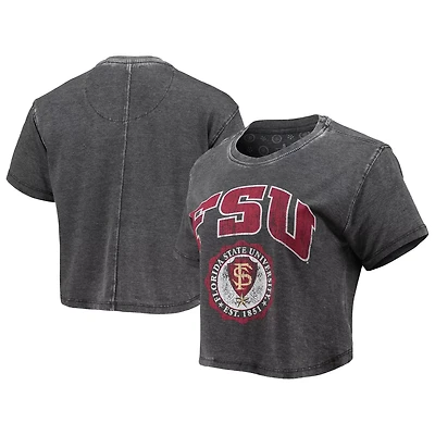 Pressbox Florida State Seminoles Edith Vintage Burnout Crop T-Shirt
