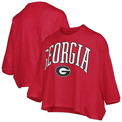 Pressbox Georgia Bulldogs Midi Arch Over Logo Oversized T-Shirt