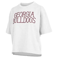 Pressbox Georgia Bulldogs Motley Crew Chain Stitch Slub Waist Length Boxy T-Shirt