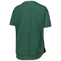 Pressbox Heather Michigan State Spartans Arch Poncho T-Shirt