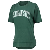 Pressbox Heather Michigan State Spartans Arch Poncho T-Shirt