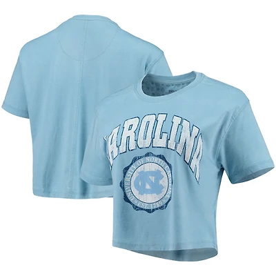 Pressbox Light North Carolina Tar Heels Edith Vintage Burnout Crop T-Shirt