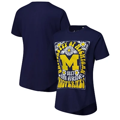 Pressbox Michigan Wolverines Irvine Floral Team Color T-Shirt