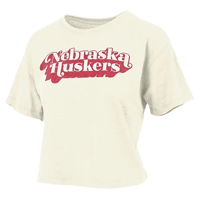 Pressbox Nebraska Huskers Vintage Easy Team Name Waist-Length T-Shirt