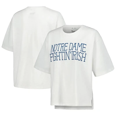Pressbox Notre Dame Fighting Irish Motley Crew Chain Stitch Slub Waist Length Boxy T-Shirt