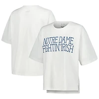 Pressbox Notre Dame Fighting Irish Motley Crew Chain Stitch Slub Waist Length Boxy T-Shirt