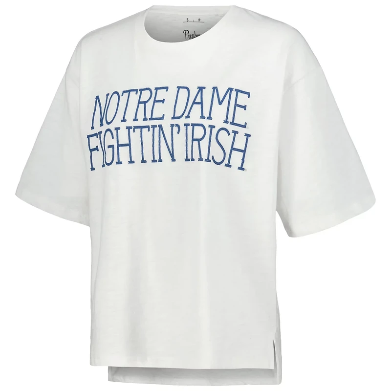 Pressbox Notre Dame Fighting Irish Motley Crew Chain Stitch Slub Waist Length Boxy T-Shirt