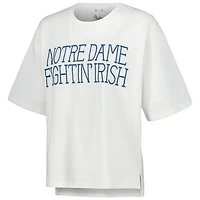 Pressbox Notre Dame Fighting Irish Motley Crew Chain Stitch Slub Waist Length Boxy T-Shirt