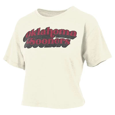 Pressbox Oklahoma Sooners Vintage Easy Team Name Waist-Length T-Shirt